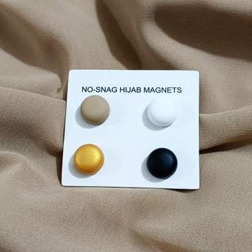 NO-SNAG ROUND HIJAB MAGNETS SET OF 4