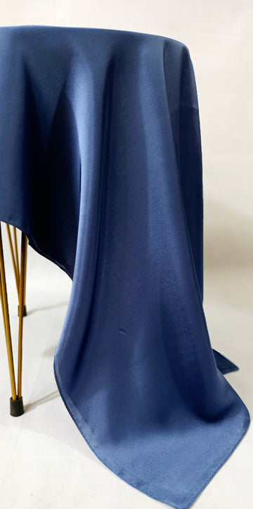 Satin Silk - Navy Blue